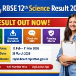 RBSE 12th Science Result 2026 Out Now | Rajasthan Board Scorecard